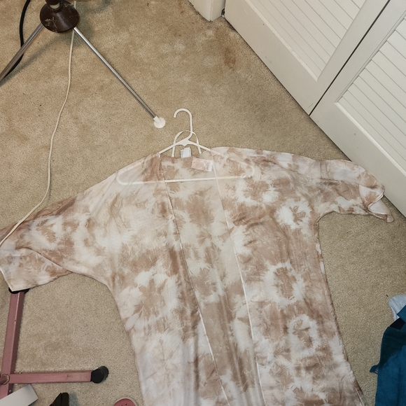 Boho Tie Dye Kimono Duster - Picture 4 of 5